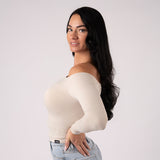 FOXED® CLASSIC OFF SHOULDER LONGSLEEVE BEIGE
