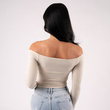 FOXED® CLASSIC OFF SHOULDER LONGSLEEVE BEIGE