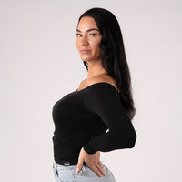 FOXED® CLASSIC OFF SHOULDER LONGSLEEVE BLACK