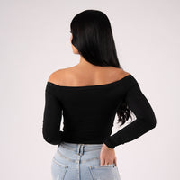 FOXED® CLASSIC OFF SHOULDER LONGSLEEVE BLACK