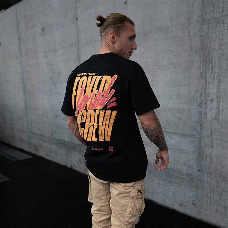FOXED® CREW OVERSIZE SHIRT BLACK/PEACH