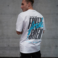 FOXED® CREW OVERSIZE SHIRT WHITE/BABYBLUE