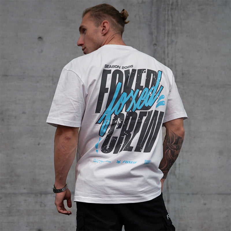 FOXED® CREW OVERSIZE SHIRT WHITE/BABYBLUE