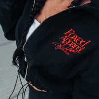 FOXED® DEDICATION CROPPED ZIPPER BLACK/RED