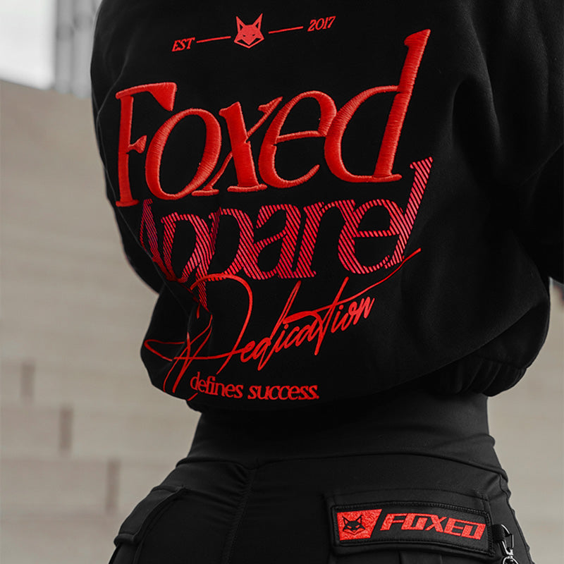 FOXED® DEDICATION CROPPED ZIPPER BLACK/RED