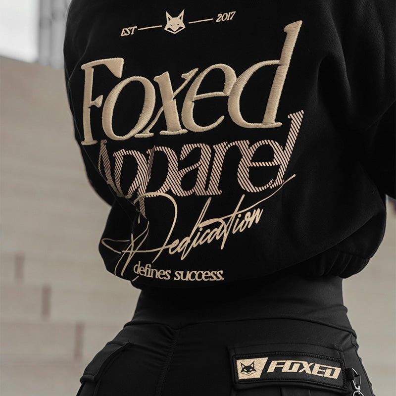 FOXED® DEDICATION CROPPED ZIPPER BLACK/ROSEGOLD