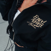 FOXED® DEDICATION CROPPED ZIPPER BLACK/ROSEGOLD