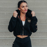 FOXED® DEDICATION CROPPED ZIPPER BLACK/ROSEGOLD