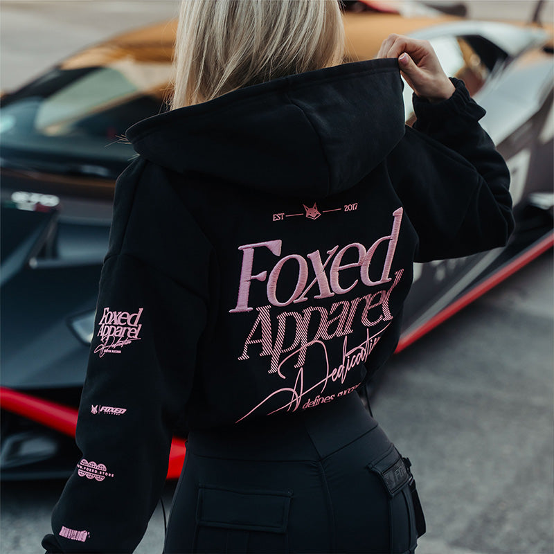 FOXED® DEDICATION CROPPED ZIPPER BLACK/ROSE