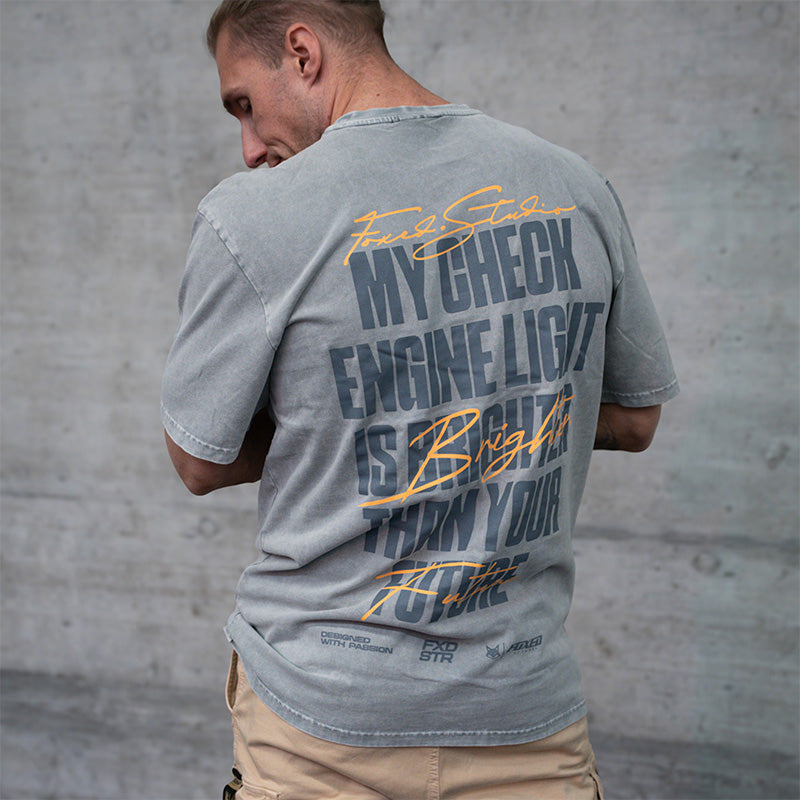 FOXED® ENGINE LIGHT OVERSIZE SHIRT STONEWASHED
