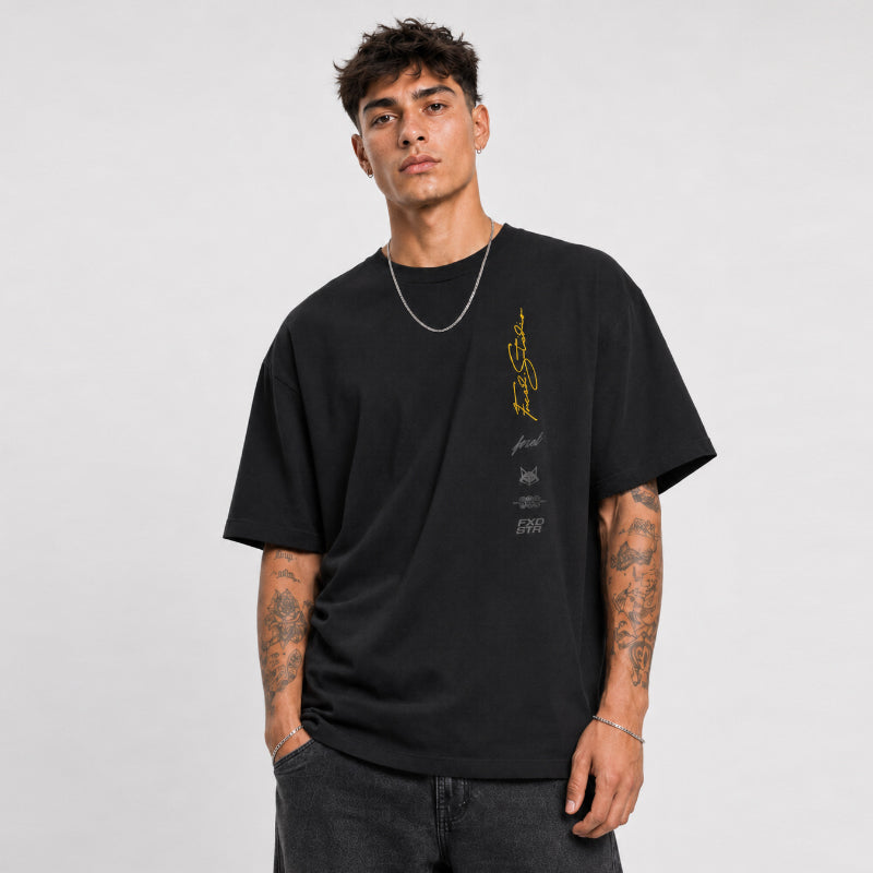 FOXED® FIGHT FOR YOUR RIDE OVERSIZE SHIRT BLACK