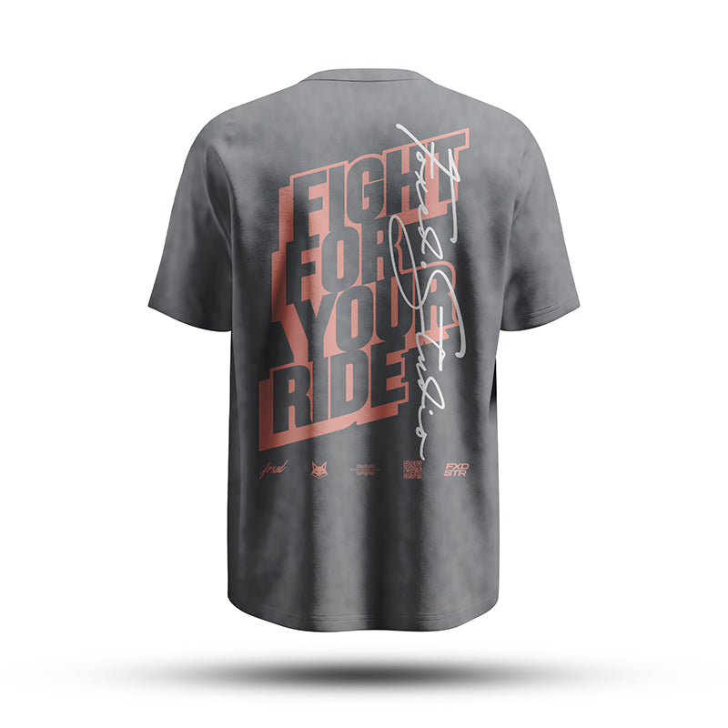 FOXED® FIGHT FOR YOUR RIDE OVERSIZE SHIRT STONEWASHED