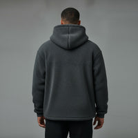 FOXED® HOODED TEDDY SHERPA JACKET GREY (EXTRA HEAVY)