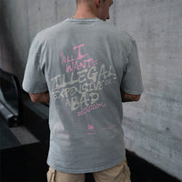 FOXED® ALL I WANT IS ILLEGAL OVERSIZE SHIRT STONEWASHED
