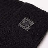 FOXED® LEATHER METAL ICON BEANIE BLACK