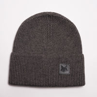 FOXED® LEATHER METAL ICON BEANIE GREY