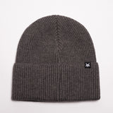 FOXED® LEATHER METAL ICON BEANIE GREY