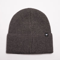 FOXED® LEATHER METAL ICON BEANIE GREY