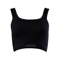 FOXED® OPHELIA REVERSE RIBBED SEAMLESS TANK TOP BLACK