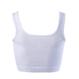 FOXED® OPHELIA REVERSE RIBBED SEAMLESS TANK TOP WHITE