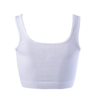 FOXED® OPHELIA REVERSE RIBBED SEAMLESS TANK TOP WHITE