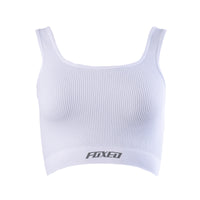FOXED® OPHELIA REVERSE RIBBED SEAMLESS TANK TOP WHITE