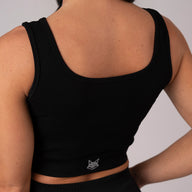 FOXED® OPHELIA RIBBED SEAMLESS FOXDEVIL TANK TOP BLACK