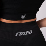 FOXED® OPHELIA RIBBED SEAMLESS FOXDEVIL TANK TOP BLACK