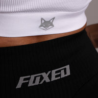 FOXED® OPHELIA RIBBED SEAMLESS TANK TOP FOXDEVIL WHITE