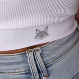 FOXED® OPHELIA RIBBED SEAMLESS LONG TOP WHITE
