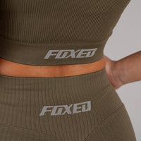 FOXED® OPHELIA RIBBED SEAMLESS TANK TOP HAWAIIAN OLIVE