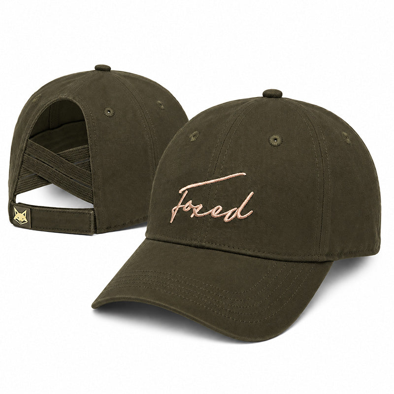 FOXED® WOMEN PONYTAIL BASECAP OLIVE