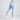 FOXED® MID-WAIST 7/8 SKINNY RIPPED JEANS LIGHT BLUE