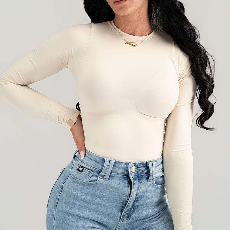 FOXED® SCULPT LONGSLEEVE THONG BODYSUIT SUMMERSAND
