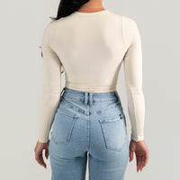 FOXED® SCULPT LONGSLEEVE THONG BODYSUIT SUMMERSAND