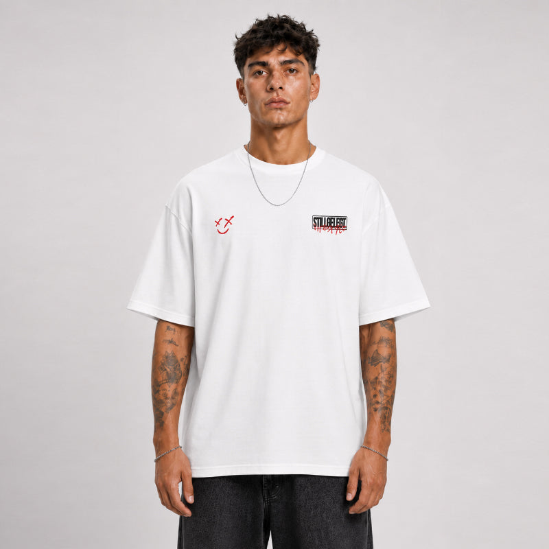 FOXED® STILLGELEGT UNISEX OVERSIZE SHIRT WHEEL WHITE