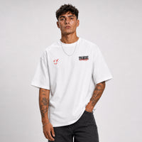 FOXED® STILLGELEGT UNISEX OVERSIZE SHIRT WHEEL WHITE