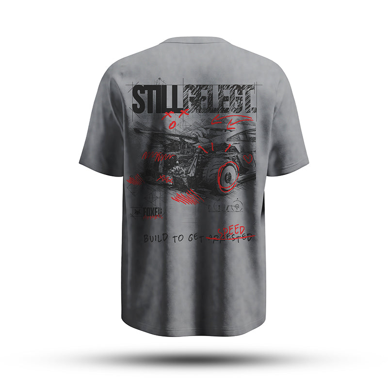 FOXED® STILLGELEGT UNISEX OVERSIZE SHIRT SPEED STONEWASHED GREY