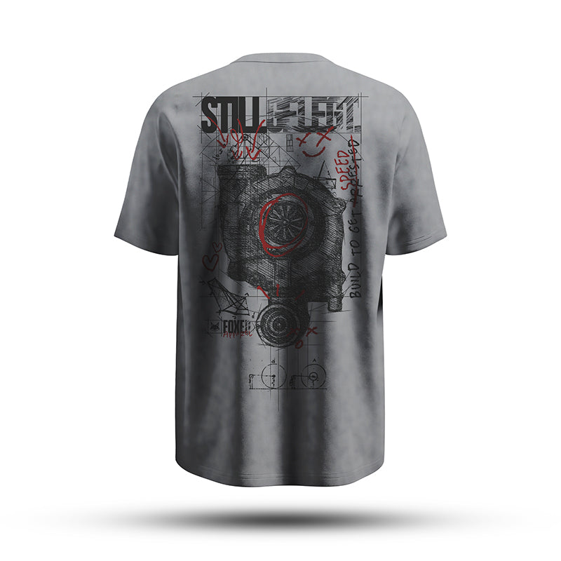 FOXED® STILLGELEGT UNISEX OVERSIZE SHIRT TURBO STONEWASHED GREY