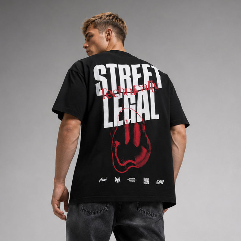 FOXED® STREET LEGAL OVERSIZE SHIRT BLACK