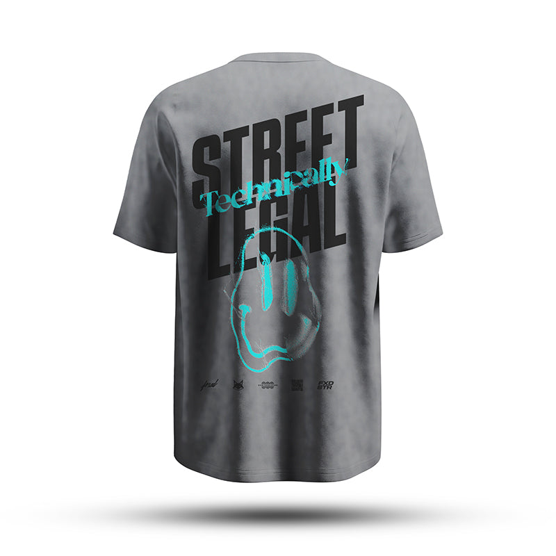 FOXED® STREET LEGAL OVERSIZE SHIRT STONEWASHED GREY