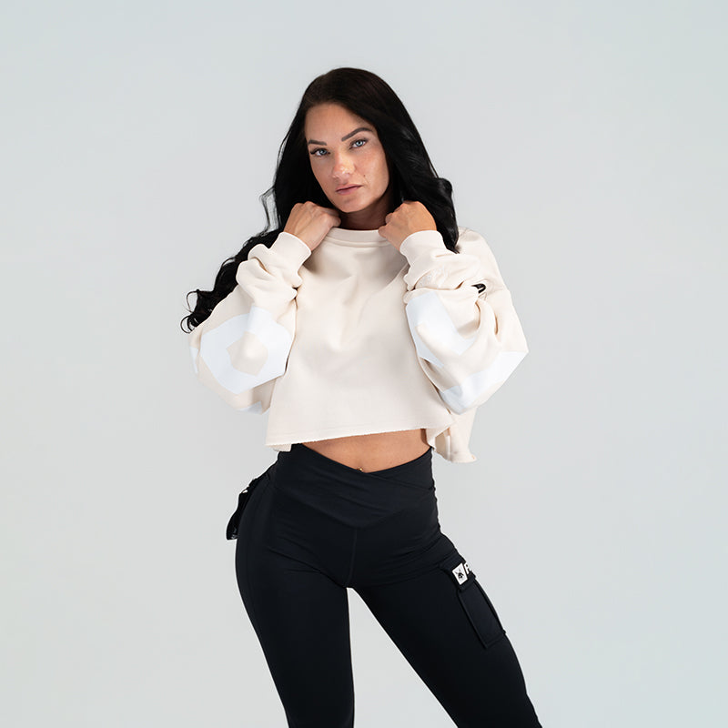 FOXED® STUDIOSTATE CROPPED SWEATER BEIGE