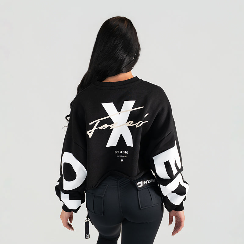 FOXED® STUDIOSTATE CROPPED SWEATER BLACK
