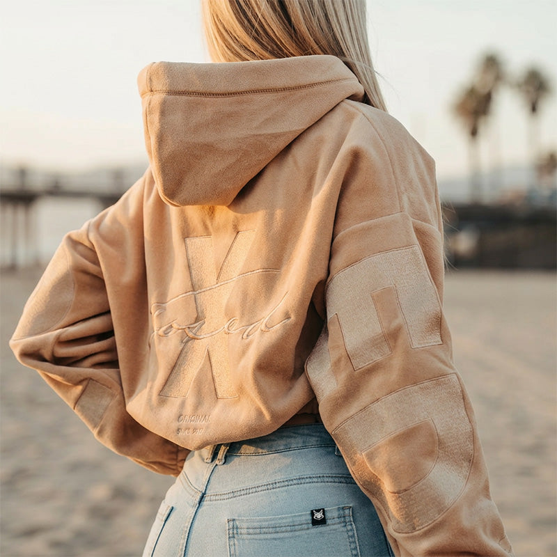 FOXED® STUDIOSTATE FLEECE CROPPED JACKET BEIGE