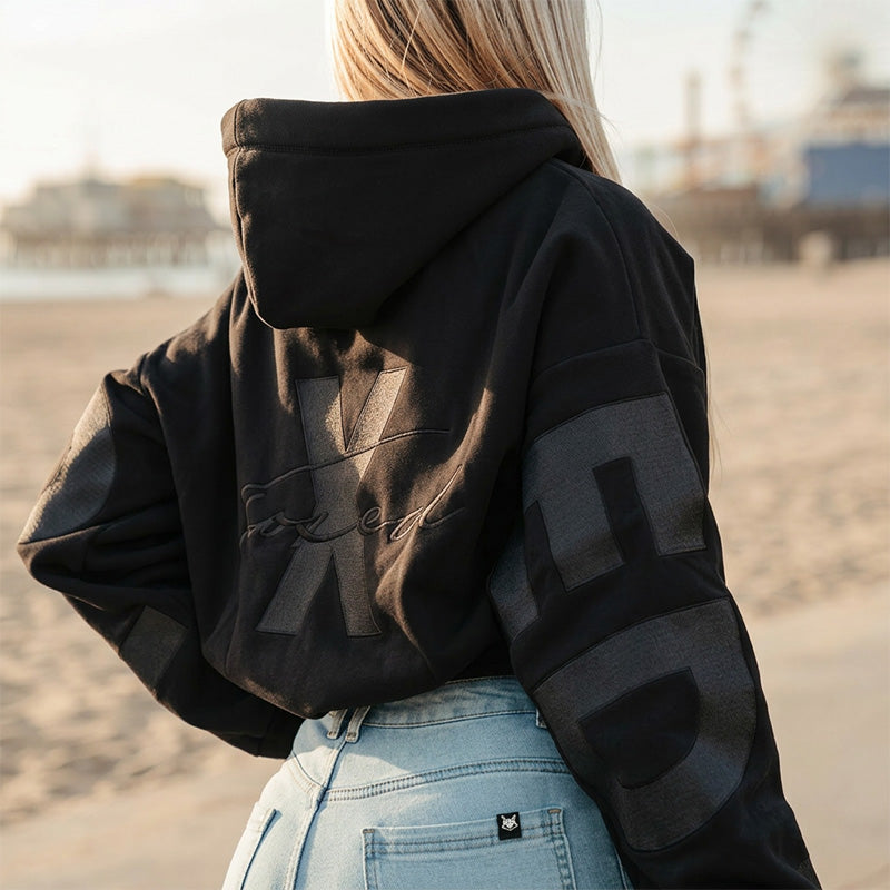 FOXED® STUDIOSTATE FLEECE CROPPED JACKET BLACK