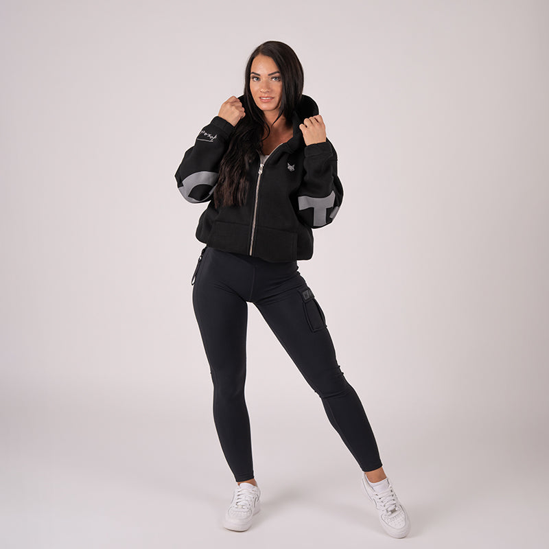 FOXED® STUDIOSTATE ZIPPER + CARGO LEGGINGS SET BLACK
