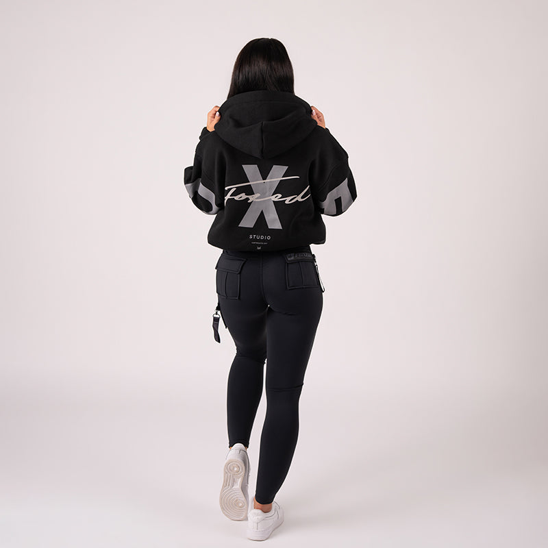 FOXED® STUDIOSTATE ZIPPER + CARGO LEGGINGS SET BLACK