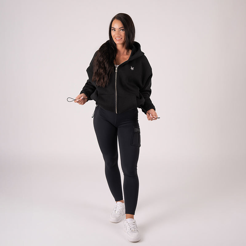 FOXED® STUDIOSTATE ZIPPER + CARGO LEGGINGS SET BLACK