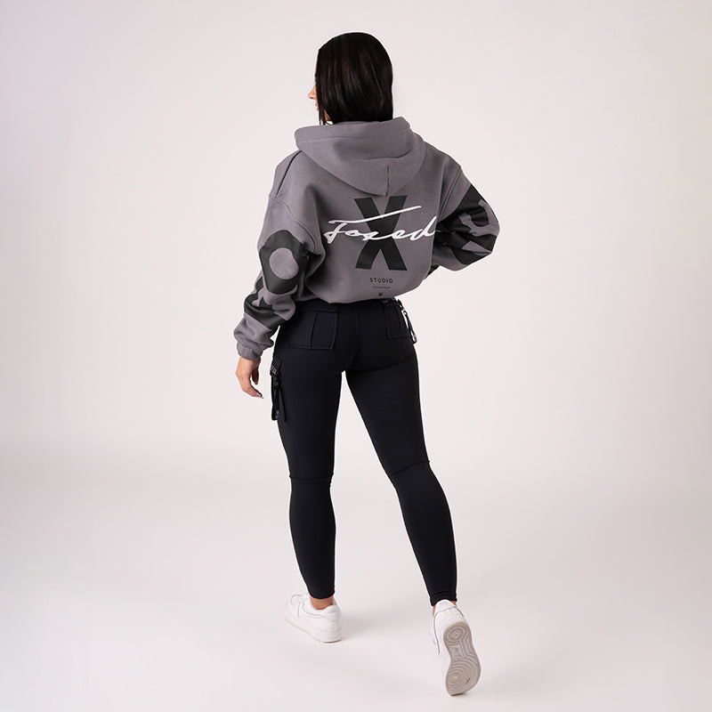 FOXED® STUDIOSTATE ZIPPER + CARGO LEGGINGS SET GREY
