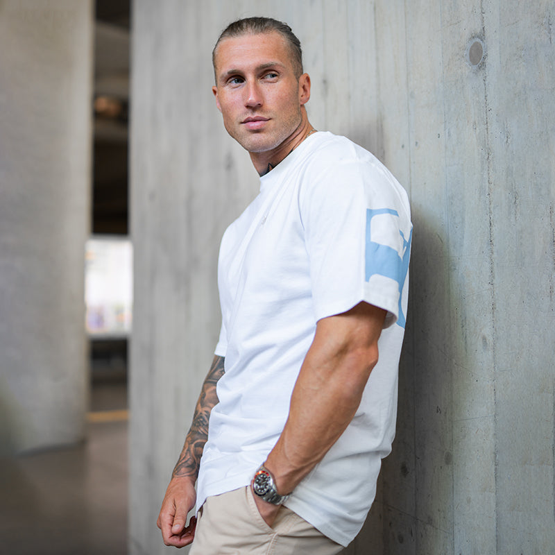 FOXED® URBAN OVERSIZE SHIRT WHITE/BLUE